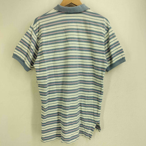 ポロバイラルフローレン Polo by RALPH LAUREN 90s ポニー刺繍 ボーダー 半袖 ポロシャツ レディース import:M