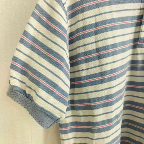 ポロバイラルフローレン Polo by RALPH LAUREN 90s ポニー刺繍 ボーダー 半袖 ポロシャツ レディース import:M
