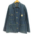 カーハート Carhartt 80s-90s USA製 星型ロゴ 濃紺 Michigan Chore Coat ミシガンチョアコート デニムカバーオール メンズ