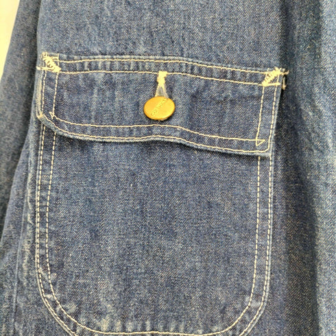カーハート Carhartt 80s-90s USA製 星型ロゴ 濃紺 Michigan Chore Coat ミシガンチョアコート デニムカバーオール メンズ