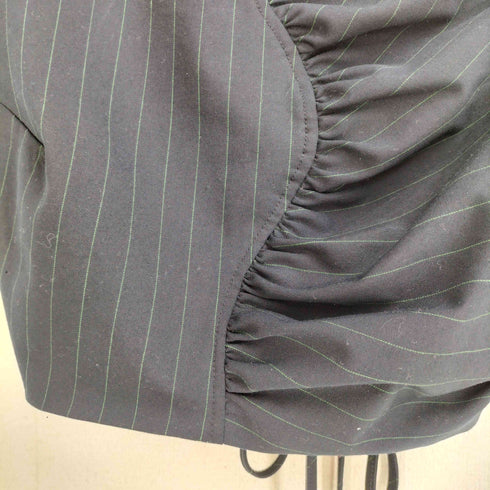 ガニー Ganni 21SS レーヨン ストレッチ ストライプ クロップド トップス レディース FREE