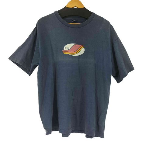 ステューシー Stussy 90S OLD USA製 トリコタグ フロントプリント S/S Tシャツ メンズ import:XL