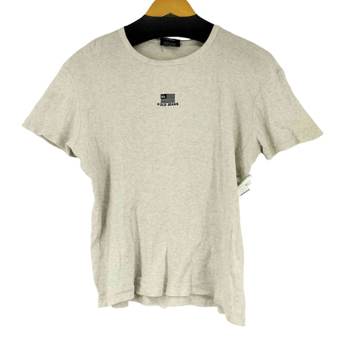 ポロジーンズカンパニーラルフローレン POLO JEANS COMPANY RALPH LAUREN 90S フロント刺繍 S/S Tシャツ レディース import:L