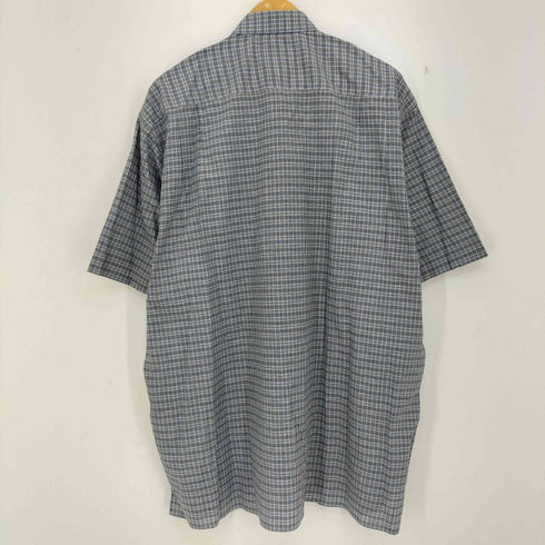 エルメネジルドゼニア Ermenegildo Zegna イタリア製 コットンリネン オーバーサイズ半袖チェックシャツ メンズ import:XL