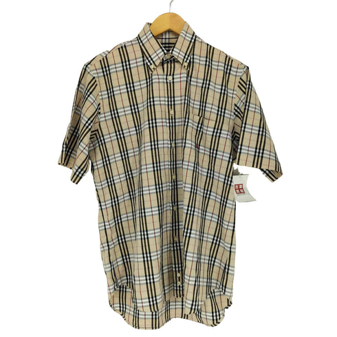 バーバリーロンドン BURBERRY LONDON ノバチェック総柄 ボタンダウン半袖シャツ メンズ JPN:S