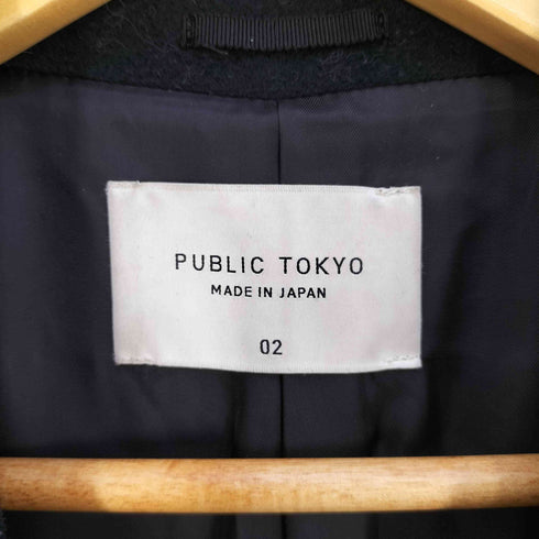 パブリックトウキョウ PUBLIC TOKYO S140 バックフレア ロングチェスターコート レディース JPN:2