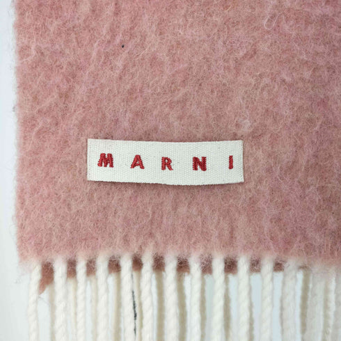 マルニ MARNI イタリア製 ロゴラベル アルパカ ウール マフラー レディース UNI