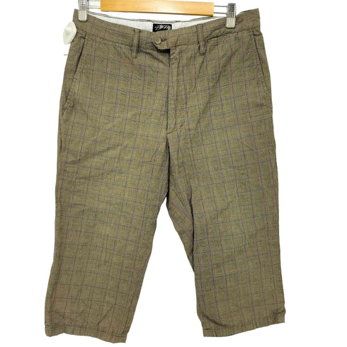ステューシー Stussy チェック クロップドパンツ メンズ 32