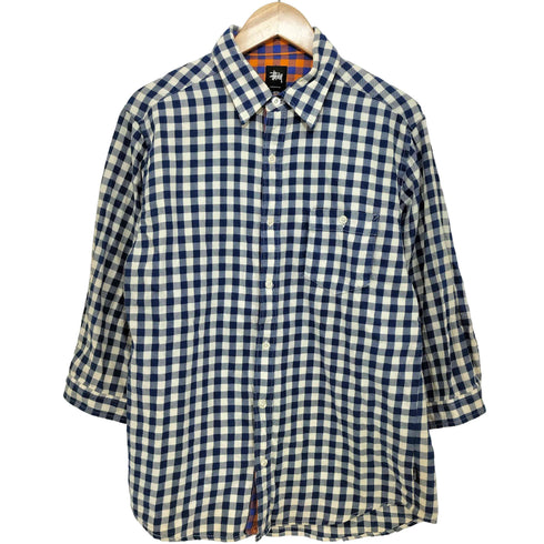 ステューシー Stussy 7分袖 チェックシャツ メンズ L