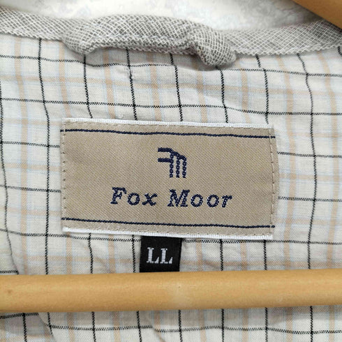 FOX MOOR 裏地チェックリネン混ベスト メンズ LL