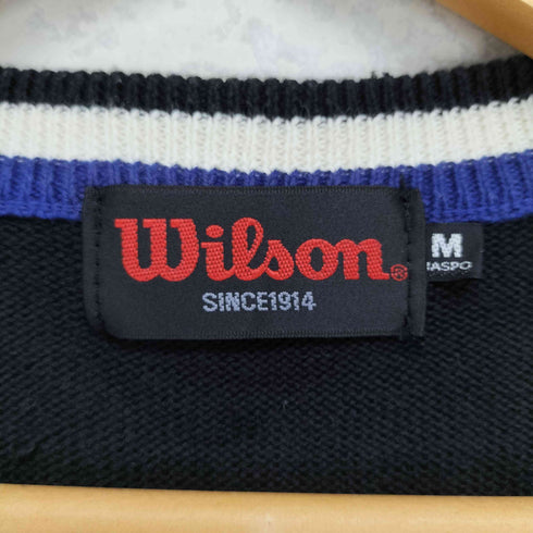 ウィルソン Wilson ロゴ刺繍カーディガンベスト メンズ JPN:M