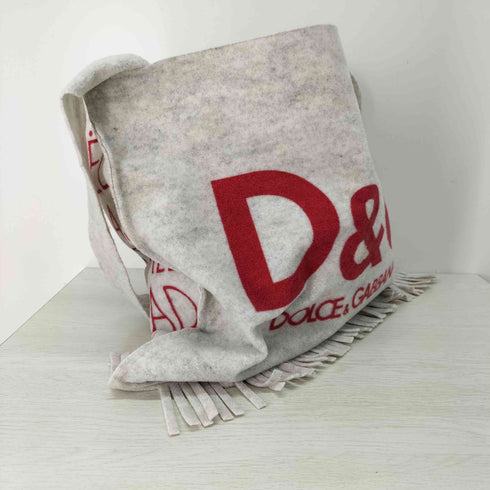ドルチェアンドガッバーナ DOLCE&GABBANA ロゴフェルトフリンジバック レディース