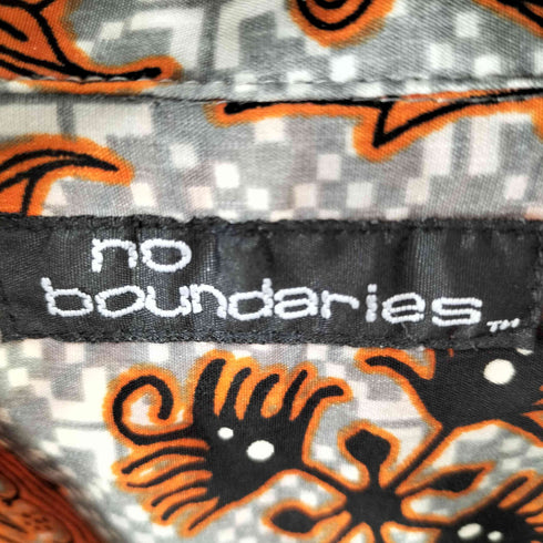 ノーバウンダリーズ no boundaries 総柄 S/S オープンカラーシャツ メンズ import:S