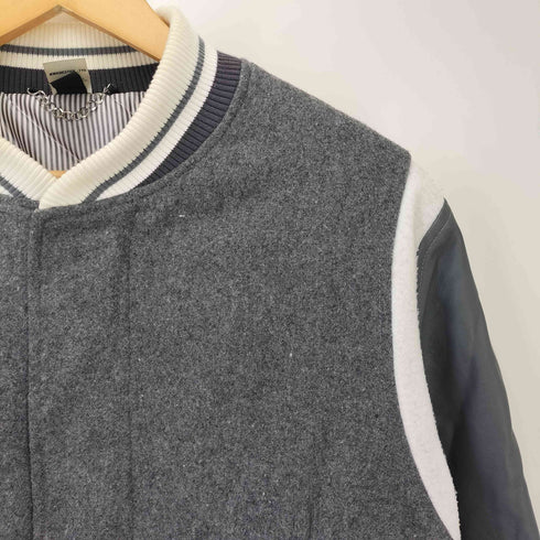 マジックスティック MAGIC STICK 15AW 袖ラムレザー切替 スタジアム ジャンパー メンズ JPN:XL