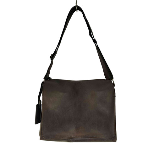 マザーハウス MOTHERHOUSE フラップ レザーショルダーバック メンズ