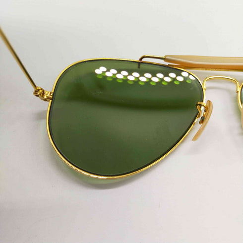 レイバン Ray-Ban B&L ボシュロム社製 巻つる式 ティアドロップ カラーレンズ サングラス ゴールドフレーム メンズ 58□14