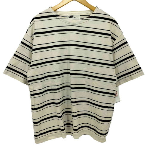 エムエイチエル MHL. ボーダー クルーネックTシャツ メンズ XL