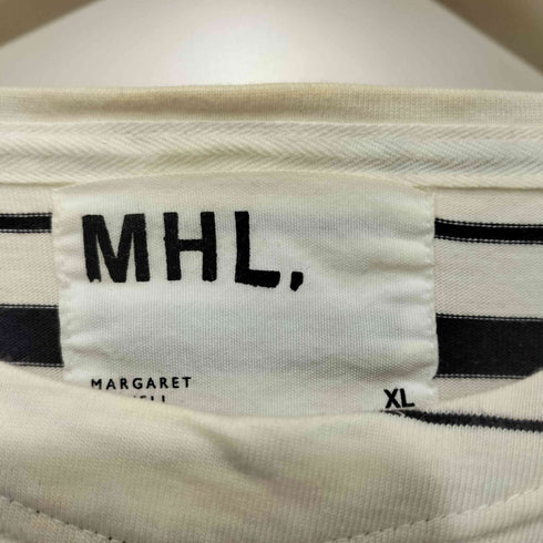 エムエイチエル MHL. ボーダー クルーネックTシャツ メンズ XL
