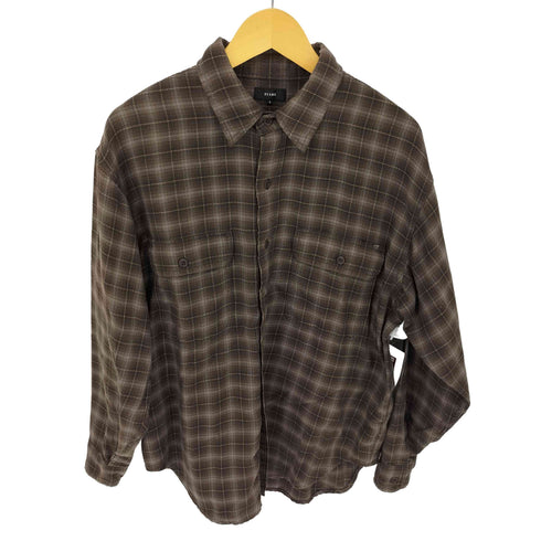ビームス BEAMS 23AW ヘリンボーンチェック ワークシャツ メンズ JPN:S