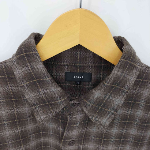 ビームス BEAMS 23AW ヘリンボーンチェック ワークシャツ メンズ JPN:S
