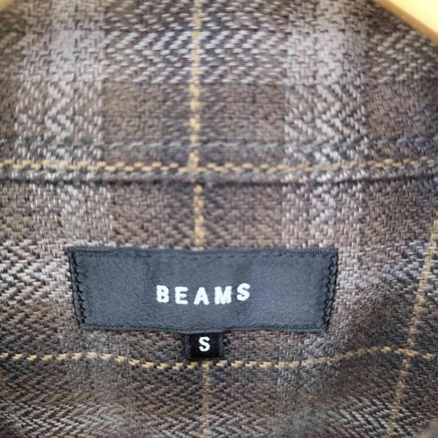 ビームス BEAMS 23AW ヘリンボーンチェック ワークシャツ メンズ JPN:S