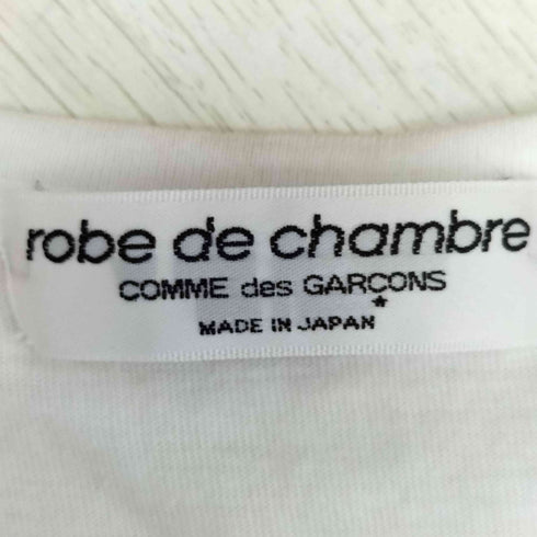 ローブドシャンブルコムデギャルソン robe de chambre COMME des GARCONS 90s ロゴ フラワープリント クルーネックTシャツ レディース