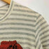 トリココムデギャルソン tricot COMME des GARCONS ローズプリント ボーダー クルーネックTシャツ レディース JPN:S