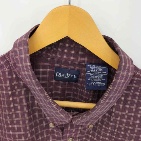 ピューリタン PURITAN 90SコットンポリチェックBDシャツ メンズ 2XL