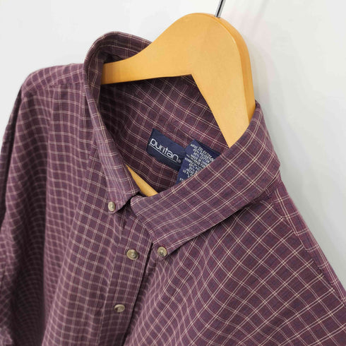 ピューリタン PURITAN 90SコットンポリチェックBDシャツ メンズ 2XL