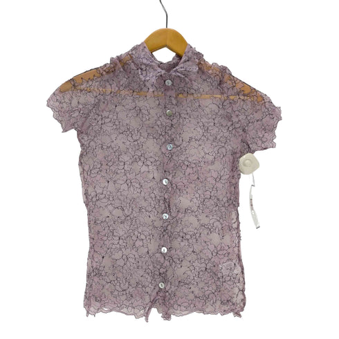 oasis made in uk レースカットソー シェルボタン レディース