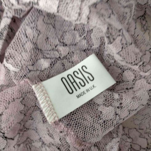 oasis made in uk レースカットソー シェルボタン レディース