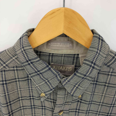 アロー ARROW KHAKI'S コットンレーヨンチェックBDシャツ メンズ import:XL