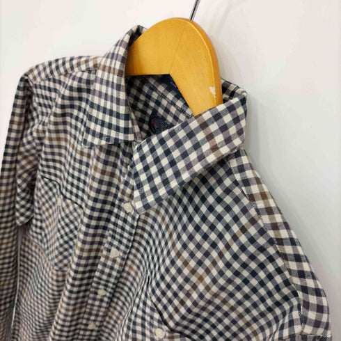 ナイツブリッジ KNIGHTSBRIDGE マルチカラーギンガムチェックレギュラーカラーシャツ メンズ import:M