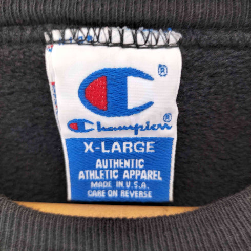 チャンピオン Champion 90S MADE IN USA AUTHENTIC APPAREL Vガゼット スウェット ブラック メンズ import:XL