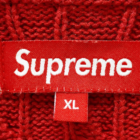 シュプリーム Supreme ロゴ刺繍 ケーブルニット メンズ import:XL