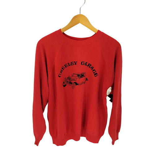 ヘインズ Hanes 90S MADE IN USA フロントプリント ラグランスウェット メンズ import:XL