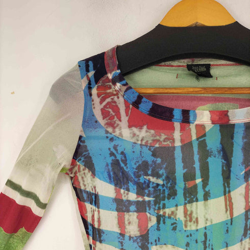 ジャンポールゴルチエフェム Jean Paul GAULTIER FEMME 総柄 クルーネック パワーネット レディース 40