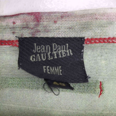 ジャンポールゴルチエフェム Jean Paul GAULTIER FEMME 総柄 クルーネック パワーネット レディース 40