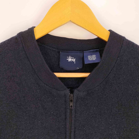 ステューシー Stussy 90s OLD STUSSY オールド ステューシー 紺タグ SY21 刺繍 ウール ブルゾン ジップアップジャケット メンズ import:L