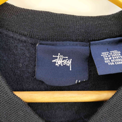 ステューシー Stussy 90s OLD STUSSY オールド ステューシー 紺タグ SY21 刺繍 ウール ブルゾン ジップアップジャケット メンズ import:L