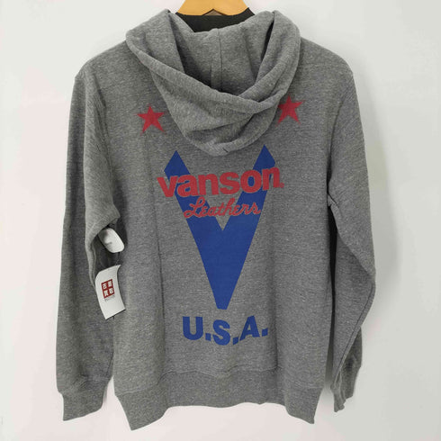 バンソン VANSON 両面プリント ジップアップパーカー メンズ import:M