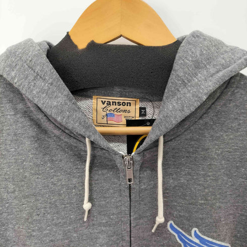 バンソン VANSON 両面プリント ジップアップパーカー メンズ import:M