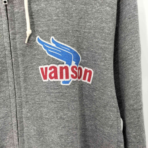 バンソン VANSON 両面プリント ジップアップパーカー メンズ import:M