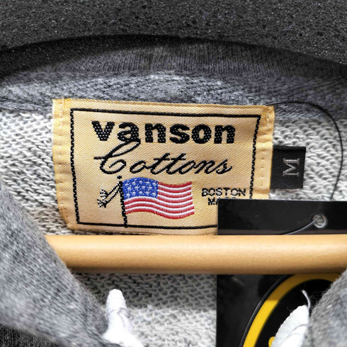 バンソン VANSON 両面プリント ジップアップパーカー メンズ import:M