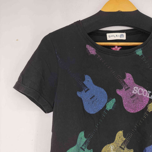 スカラー ScoLar S/S プリント Tシャツ レディース
