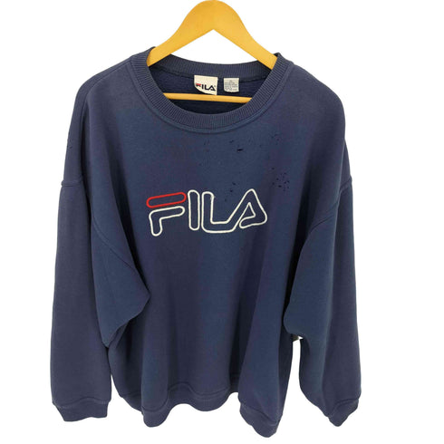フィラ FILA 90S 旧ロゴ L/S スウェット メンズ JPN:XL