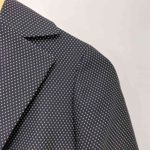ランバン LANVIN ひし形ドット 1B クロップド テーラードジャケット スカートセットアップ レディース 36