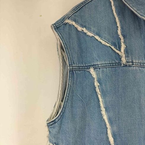 マウジー moussy PATCHWORK BIG DENIM ベスト レディース FREE