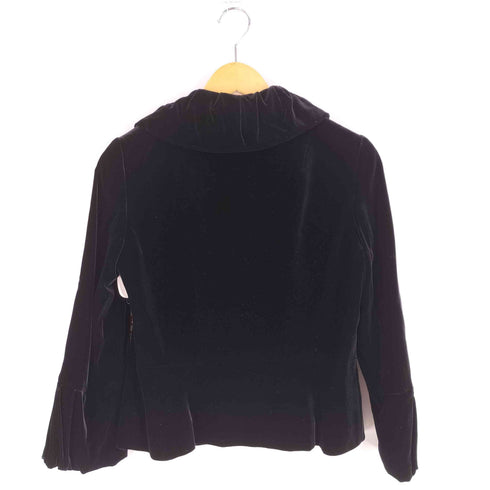 ランバンコレクション LANVIN COLLECTION タックデザイン ベルベット ジャケット レディース 38
