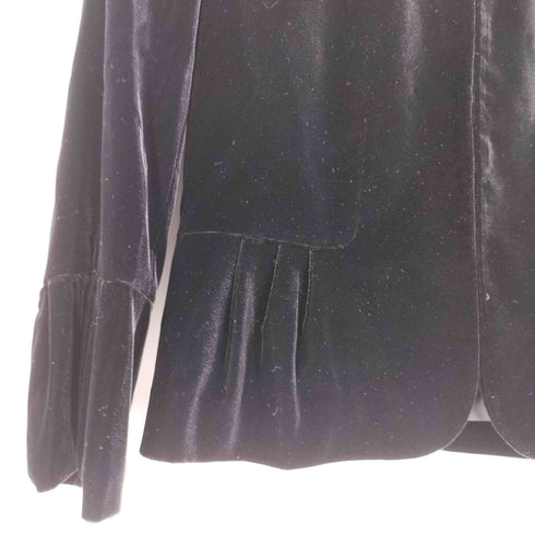 ランバンコレクション LANVIN COLLECTION タックデザイン ベルベット ジャケット レディース 38